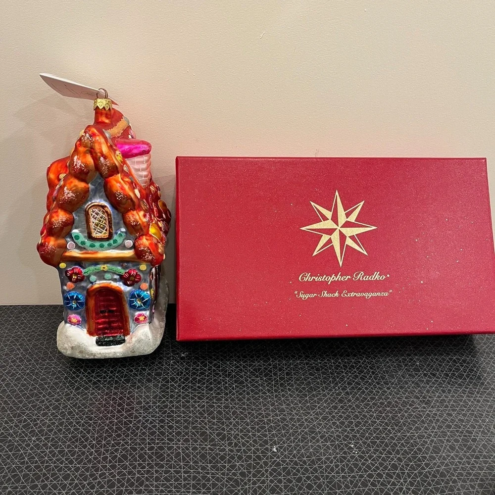Christopher Radko SUGAR SHACK EXTRAVAGANZA Glass‎ Ornament Limited Edition Large